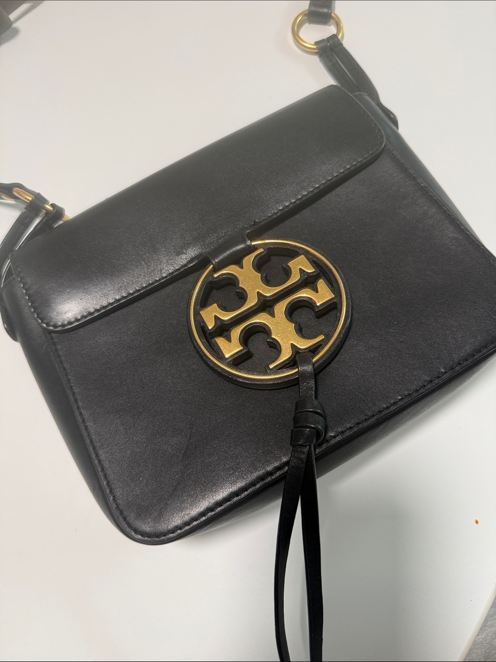 Tory Burch Black Fleming Small Crossbody with Gold Logo - Picture 3 of 8